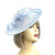 Baby Blue Sinamay Saucer Fascinator Hat-Fascinators Direct
