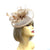 Beige Fascinator with Ruched Sinamay & Loops-Fascinators Direct