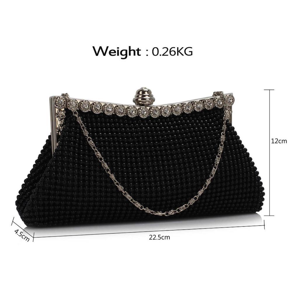 Black beaded clutch on sale bag