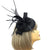 Black Disc Fascinator with Ribbons, Quills & Feathers-Fascinators Direct