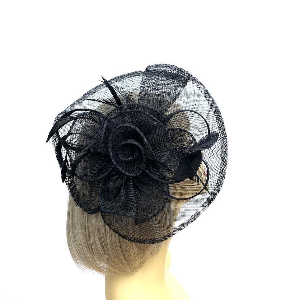 Black Funeral Hats Funeral Fascinators with Black Veil / Birdcage