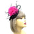 Black & Pink Fascinator Headband with Organza Flower-Fascinators Direct