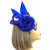 Blue Hair Fascinator with Sinamay Flower & Feather Quill-Fascinators Direct