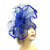 Blue Large Fascinator with Ruched Crinoline & Flower-Fascinators Direct