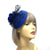 Blue Pillbox Hat Fascinator with Flower-Fascinators Direct