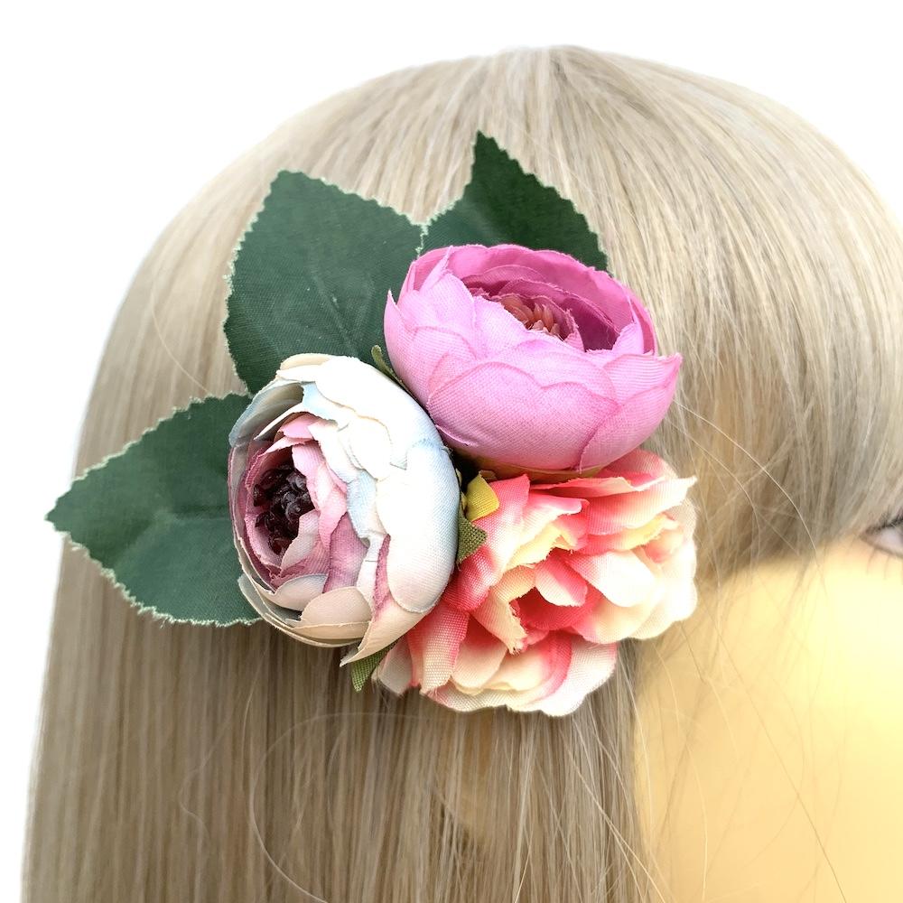Vintage rose hair shop clips