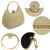 Box Style Glittery Gold Clutch Bag-Fascinators Direct