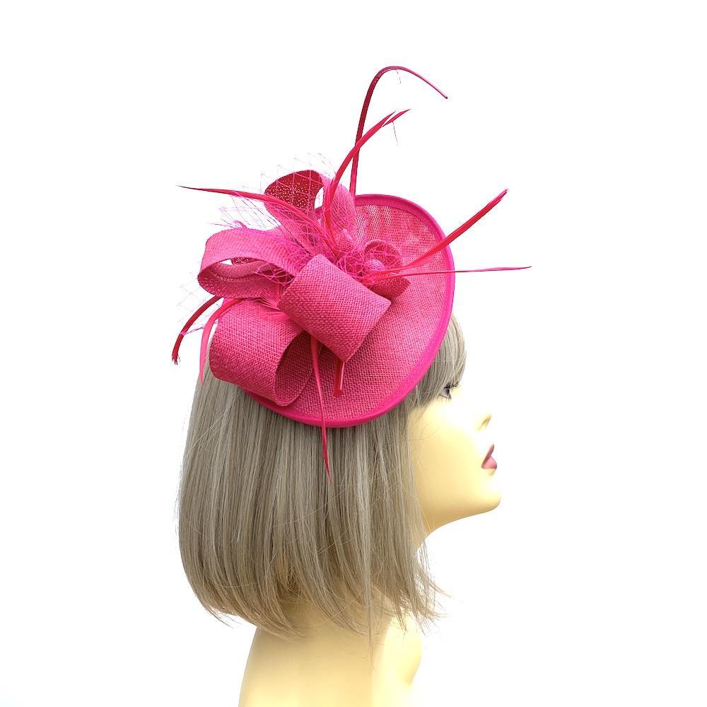 Bright Pink Saucer Style Fascinator Hat Hatinator | Pink Hatinators