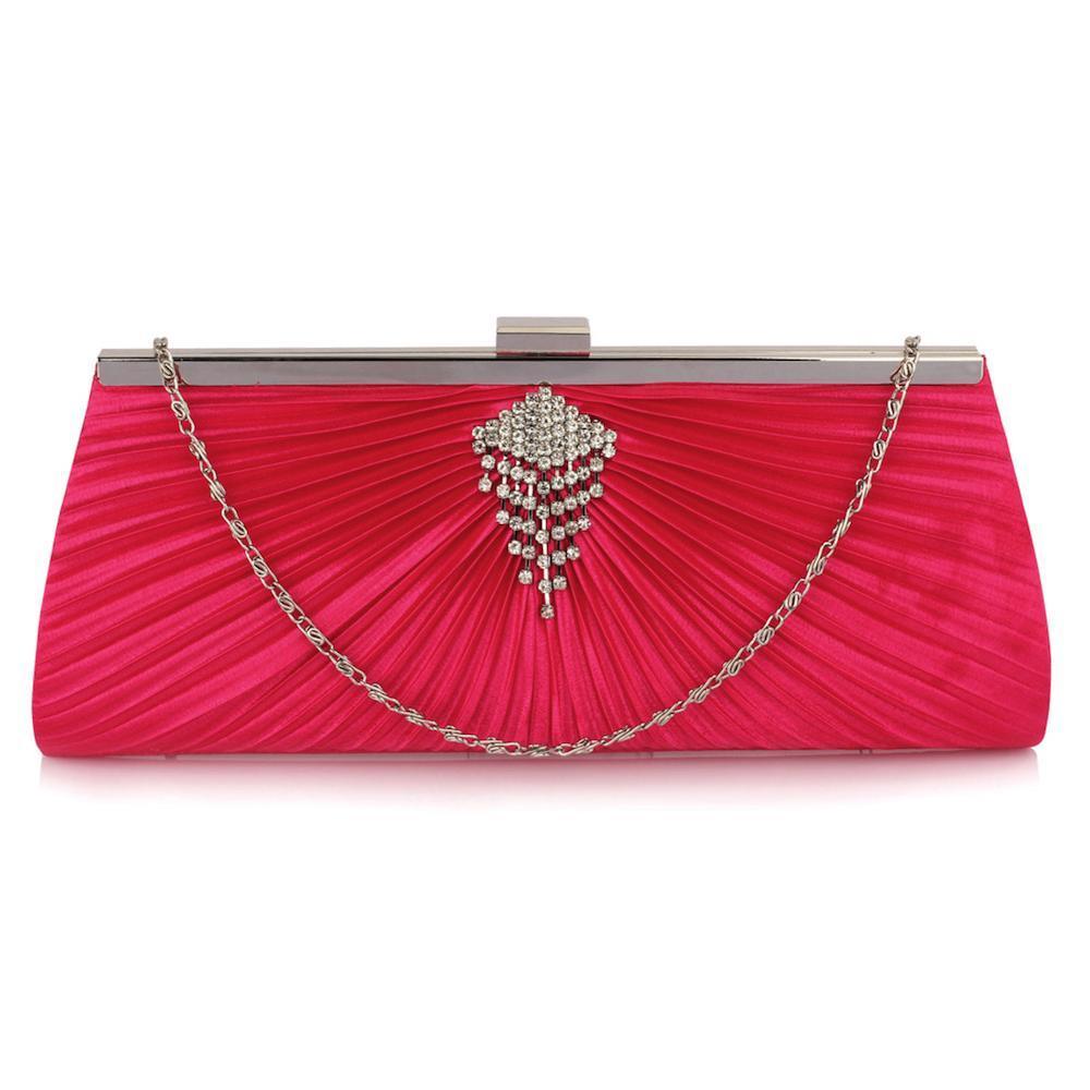 Red diamante clutch on sale bag