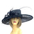 Classic Sinamay Black Wedding Hat-Fascinators Direct