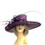 Classic Sinamay Blackcurrant Wedding Hat-Fascinators Direct