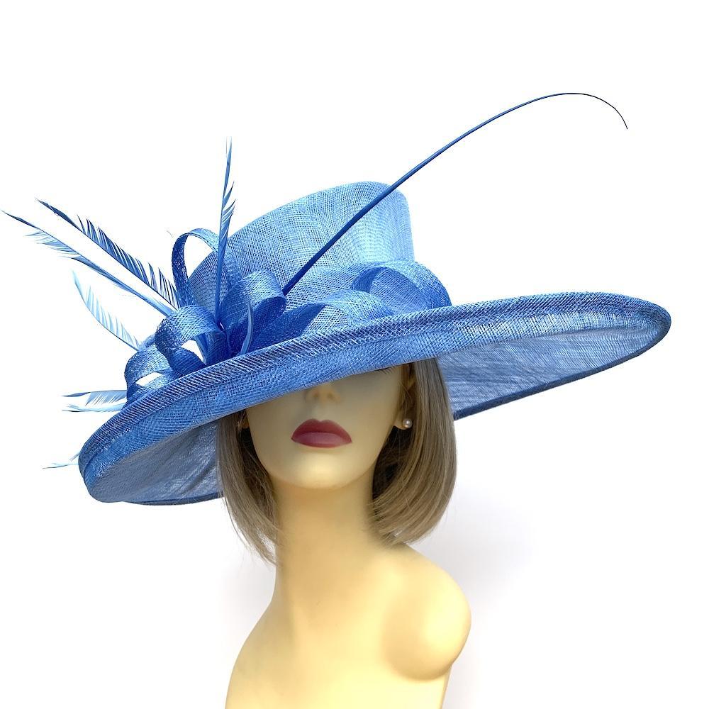 Classic Sinamay Bluebell Wedding Hat-Fascinators Direct