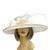 Classic Sinamay Cream Wedding Hat-Fascinators Direct