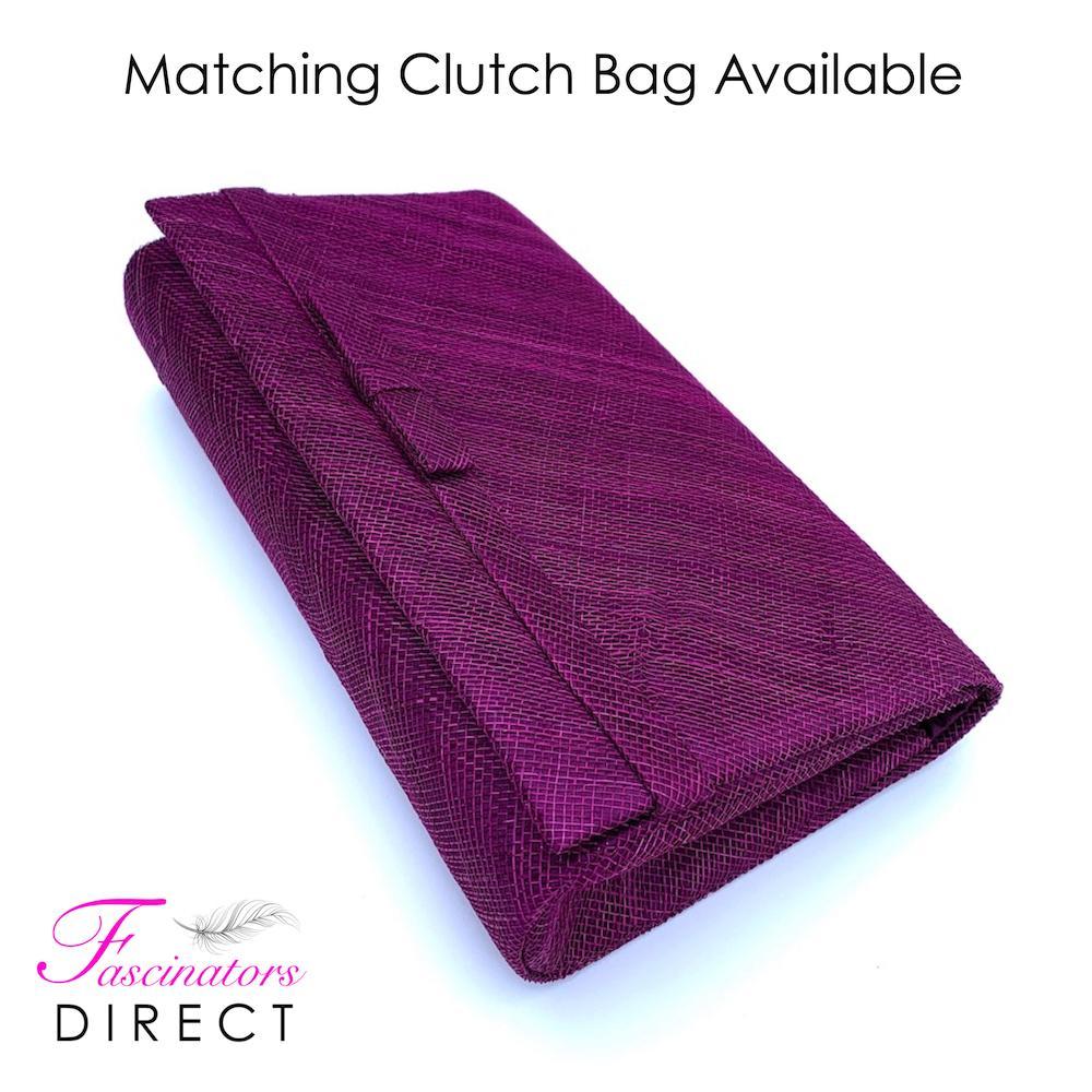 Classic Sinamay Grape Wedding Hat-Fascinators Direct