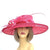 Classic Sinamay Hot Pink Cerise Wedding Hat-Fascinators Direct