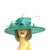 Classic Sinamay Jade Green Wedding Hat-Fascinators Direct