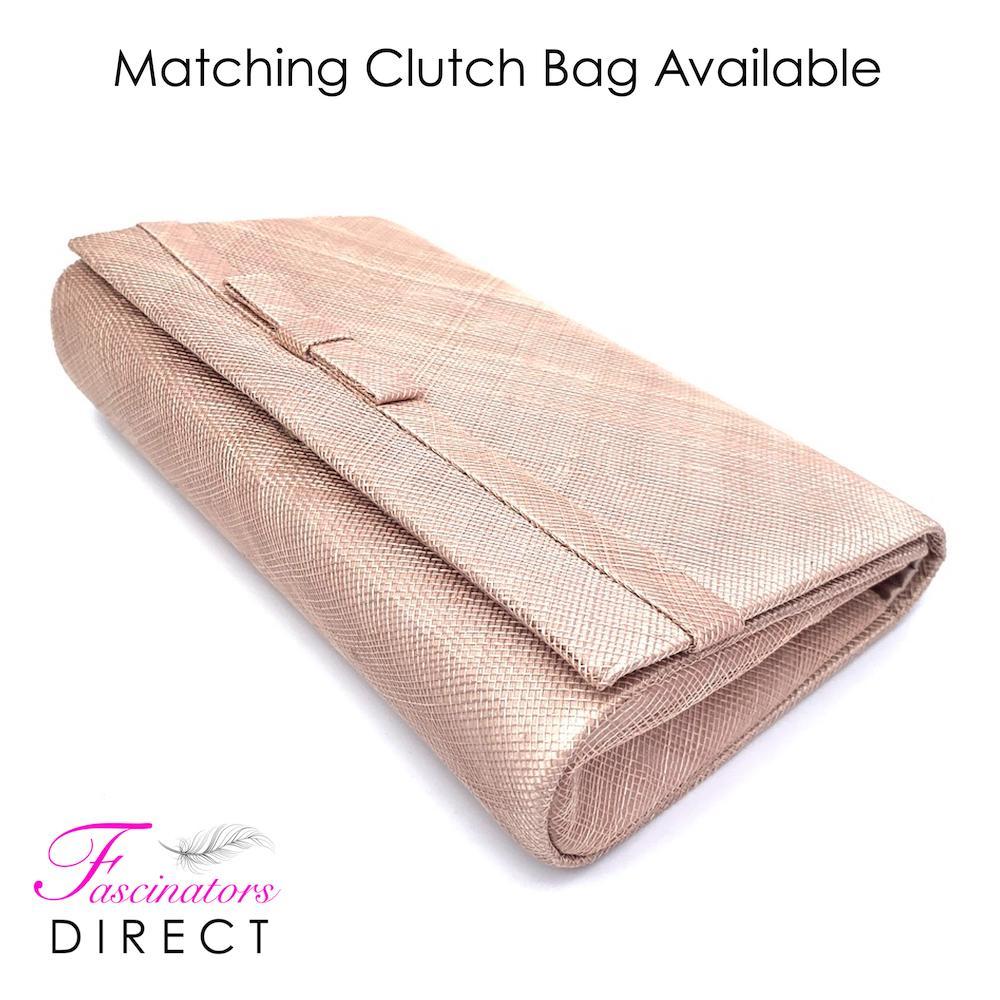 Classic Sinamay Latte Wedding Hat-Fascinators Direct