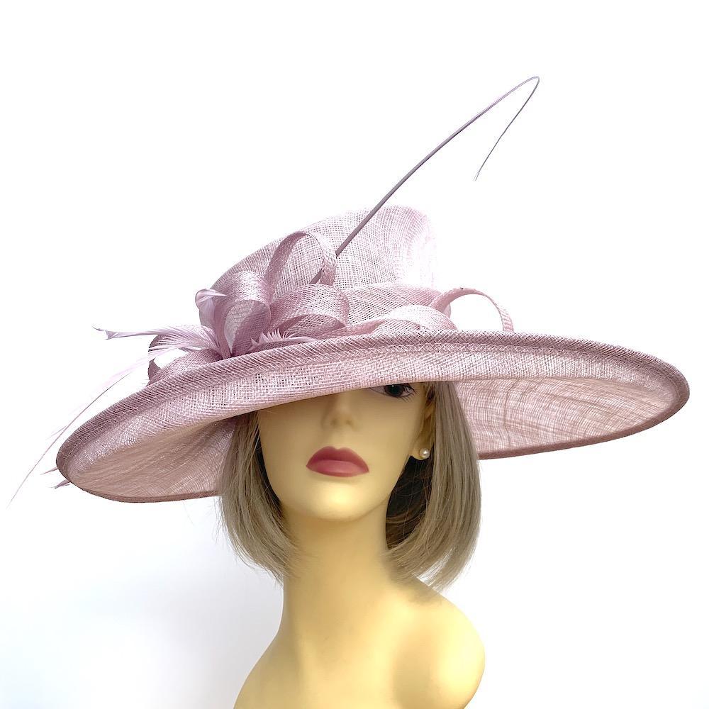 Classic Sinamay Lilac Wedding Hat-Fascinators Direct