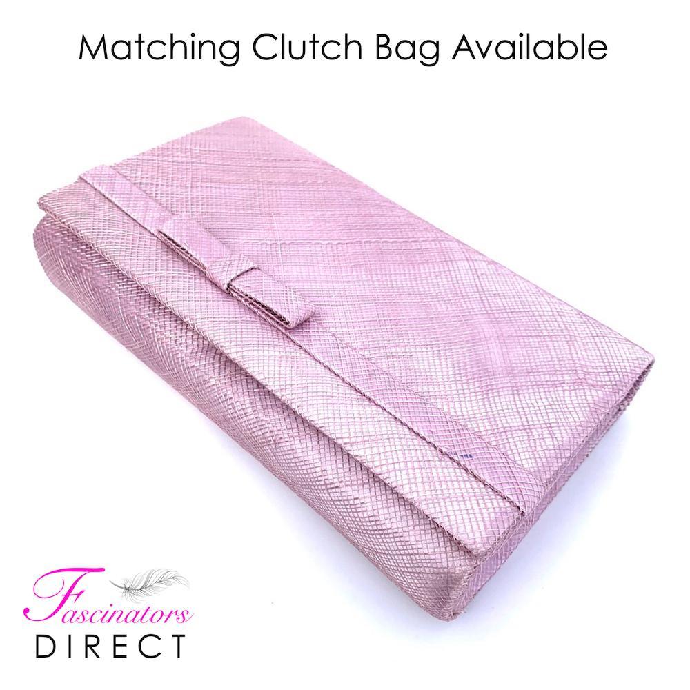 Classic Sinamay Lilac Wedding Hat-Fascinators Direct