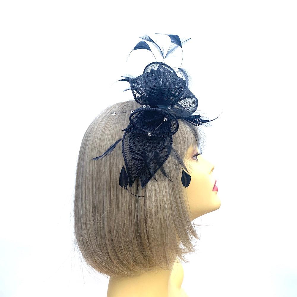 Sinamay Fascinator Basis - Tropfenform Hutuntertasse 13 Cm