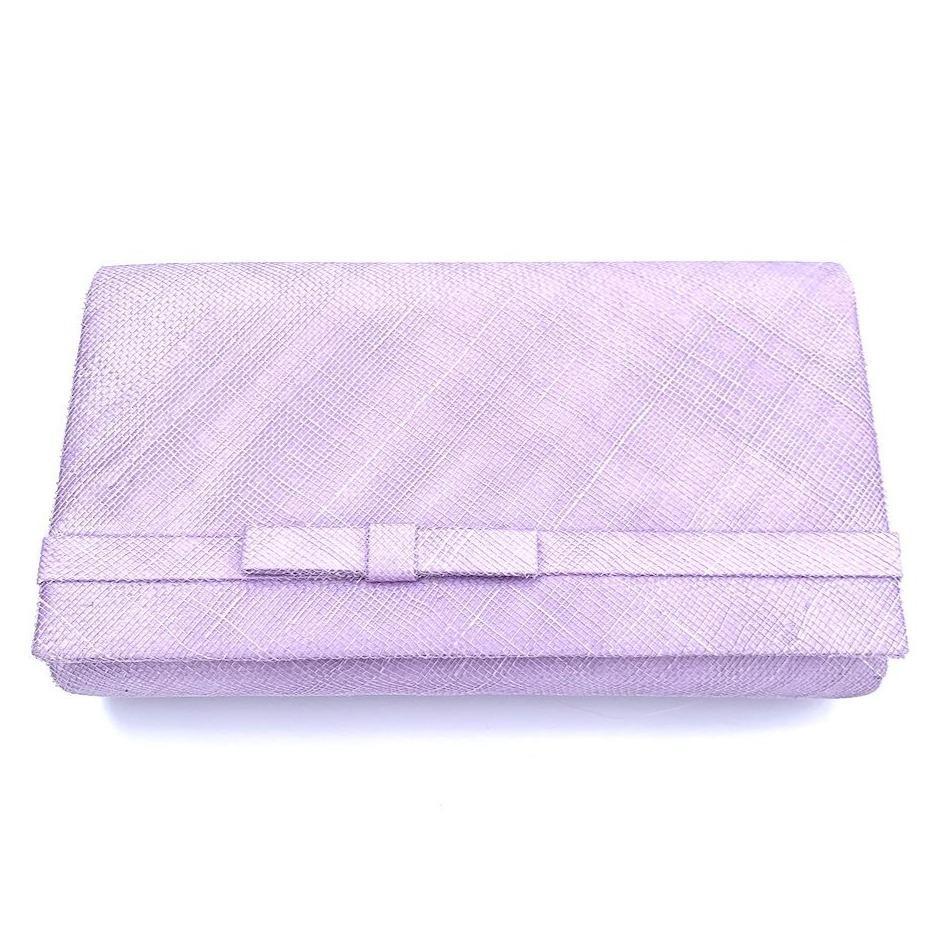 Classic Sinamay Orchid Clutch Bag For Weddings-Fascinators Direct