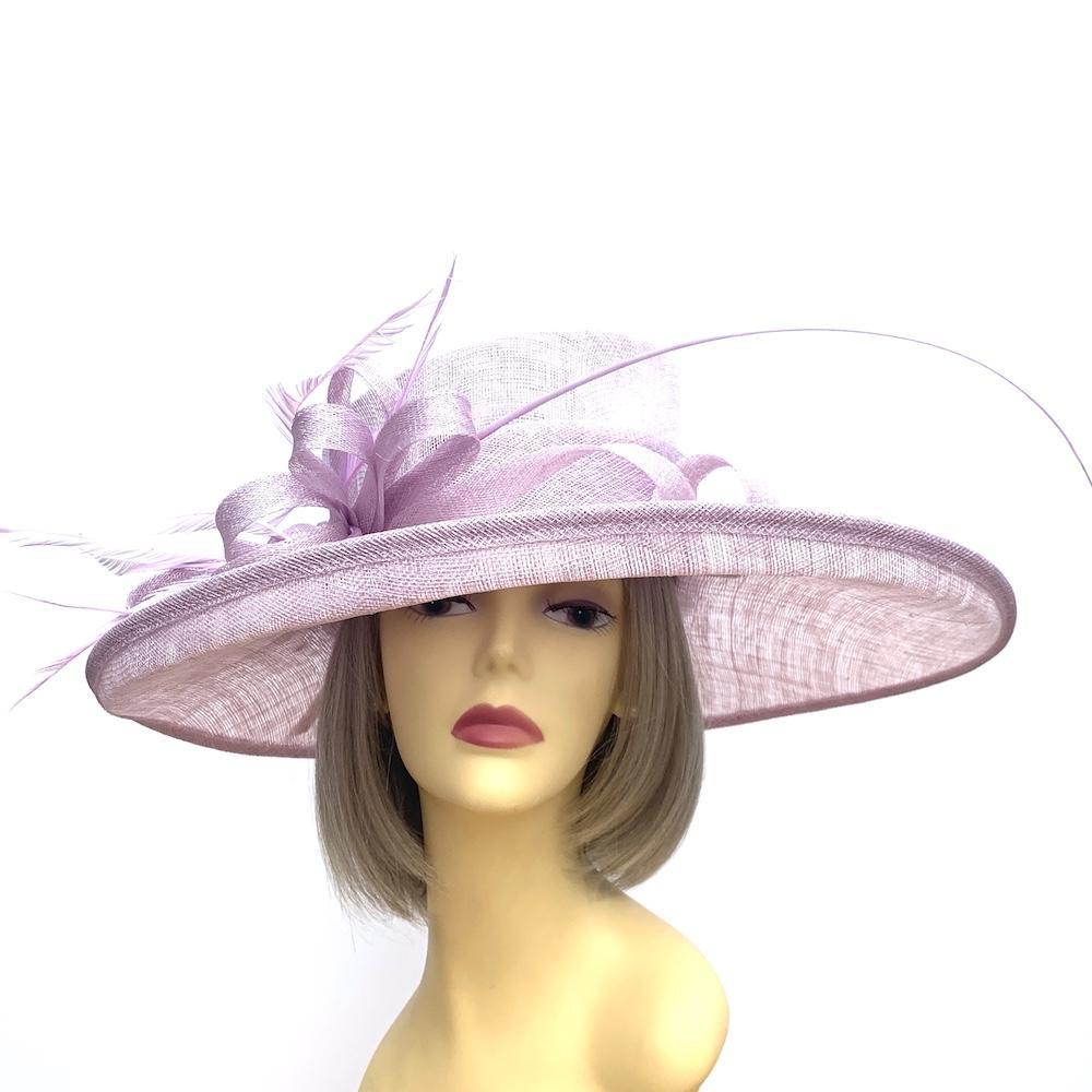 Classic Sinamay Orchid Wedding Hat-Fascinators Direct