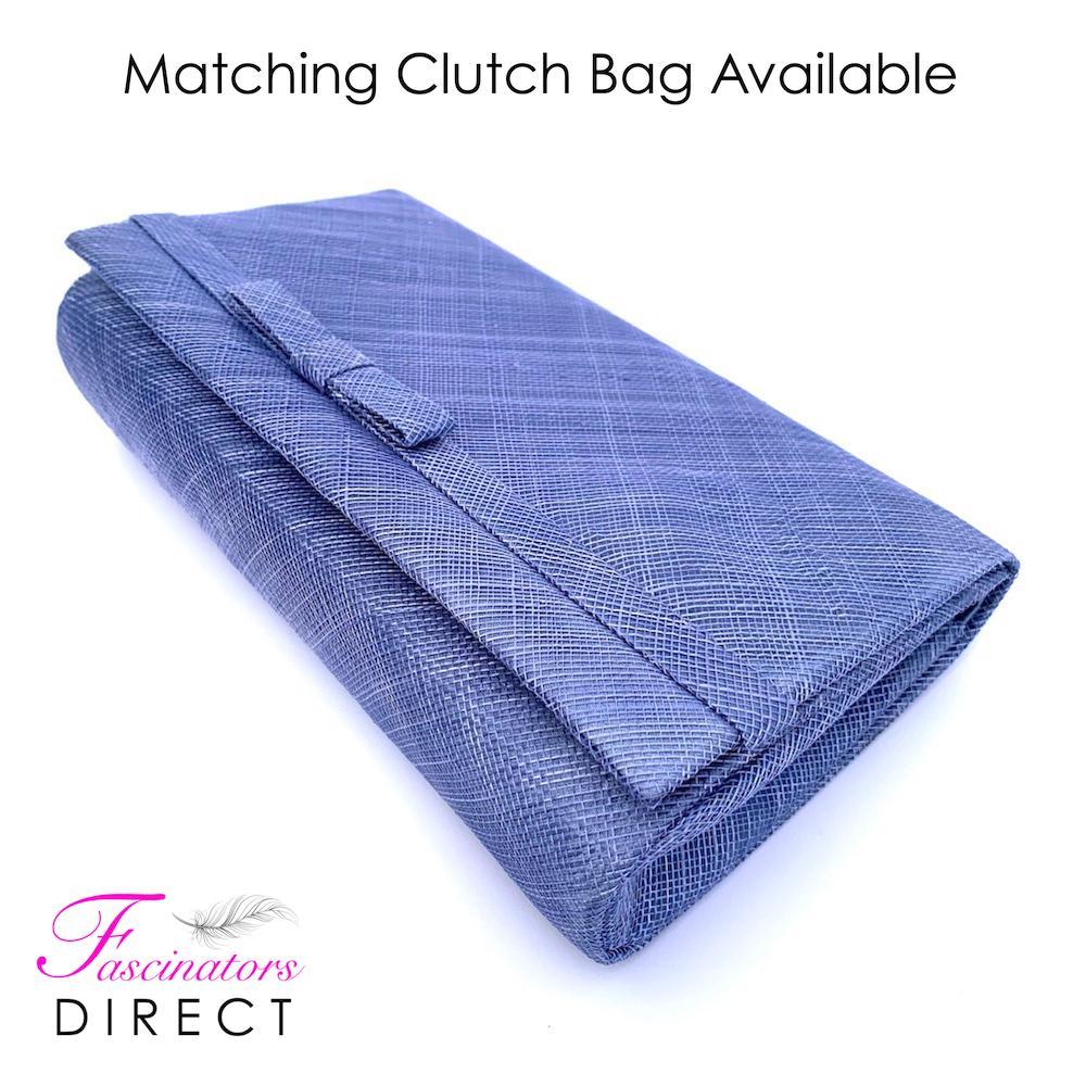 Classic Sinamay Periwinkle Wedding Hat-Fascinators Direct