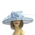 Classic Sinamay Powder Blue Wedding Hat-Fascinators Direct