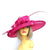 Classic Sinamay Raspberry Wedding Hat-Fascinators Direct