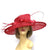 Classic Sinamay Rouge Wedding Hat-Fascinators Direct