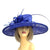 Classic Sinamay Sapphire Blue Wedding Hat-Fascinators Direct