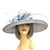 Classic Sinamay Silver Wedding Hat-Fascinators Direct