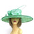 Classic Sinamay Spring Green Wedding Hat-Fascinators Direct