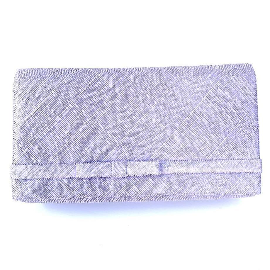 Classic Sinamay Sweet Lavender Clutch Bag For Weddings-Fascinators Direct