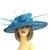 Classic Sinamay Teal Wedding Hat-Fascinators Direct