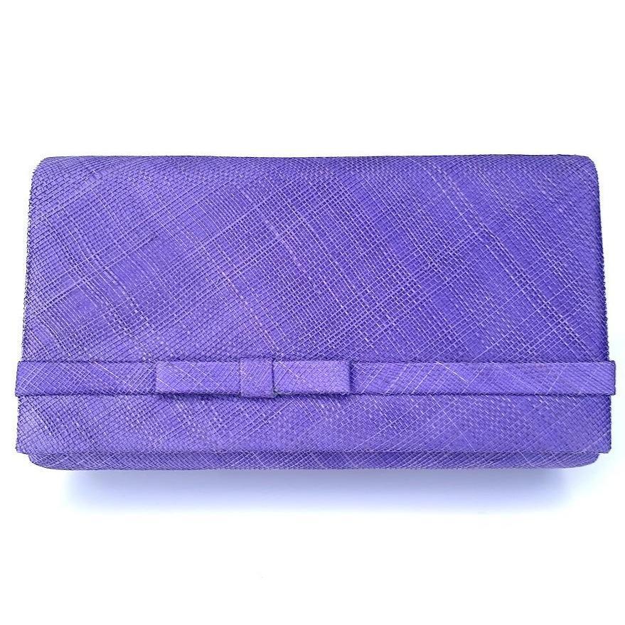 Classic Sinamay Wisteria Clutch Bag For Weddings-Fascinators Direct