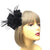 Clip On Bijou Black Fascinator with Feathers & Netting-Fascinators Direct