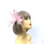 Clip On Blush Fascinator with Loops & Feather Flower-Fascinators Direct