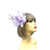 Clip On Lavender Fascinator with Loops & Feather Flower-Fascinators Direct