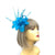 Clip On Turquoise Fascinator with Loops & Feather Flower-Fascinators Direct