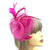Coiled Crinoline Fuchsia Pink Flower Fascinator with Feathers-Fascinators Direct