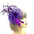 Coiled Crinoline Purple Flower Fascinator with Feathers-Fascinators Direct