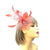 Coral Fascinator Hair Comb with Feathers & Loops-Fascinators Direct