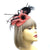 Coral Fascinator Headband With Large Black Feathers-Fascinators Direct