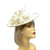 Cream Disc Hatinator with Sinamay Rose & Feathers-Fascinators Direct