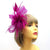 Crin Flower Magenta Hair Fascinator with Feathers & Quill-Fascinators Direct