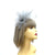 Crinoline Mesh Silver Grey Flower Fascinator Headband-Fascinators Direct