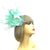 Curled Feather Light Green Fascinator Hair Clip-Fascinators Direct