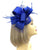 Deluxe Cobalt Blue Fascinator with Looped Satin & Diamante Detail-Fascinators Direct