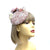 Dusky Pink Pillbox Fascinator Hat with Flowers & Lace-Fascinators Direct